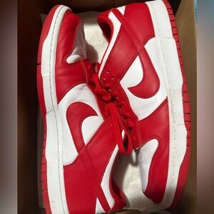 Nike Red and White Athletic Shoes